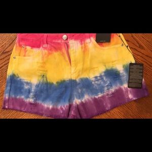 Forever 21 rainbow shorts NWT